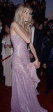 Gorgeous Deep V Satin Beaded Evening Gown Purple Formal Party Prom Dress Vestidos De Dia HZ0311