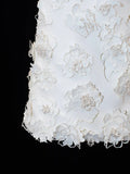 Wedding Gowns Dresses Elegant Modest for Bride A Line Square Neck With Flowers Short Petite/Plus Size Bridal Gowns For Women HZ0311