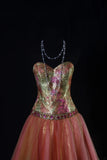 Chic Ball Gown Sweetheart Blush Pink 16th Birthday Dress Homecoming Dresses Cocktail Gown HZ0311