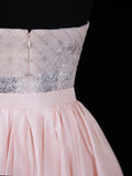 Chic Mermaid Strapless Pink With Train Sequined Long Party Dresses Prom Dresses Impress Wedding Guest Dress HZ0311