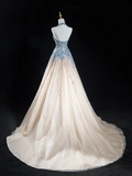 Timeless Ball Gown Halter Neck Champagne Blue Sequin Long Prom Dresses For Teens Formal Dress Birthday Outfits Prom Gown HZ0311
