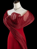 Retro Mermaid Off The Shoulder Burgundy Satin Long Prom Dresses Impress 18th Birthday Outfits Prom Gown HZ0311