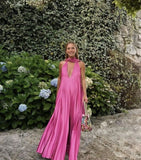 Elegant A-line V-neck Long Prom Dress Charming Evening Party Dress Fashion Wedding Guest Dress HZ0311